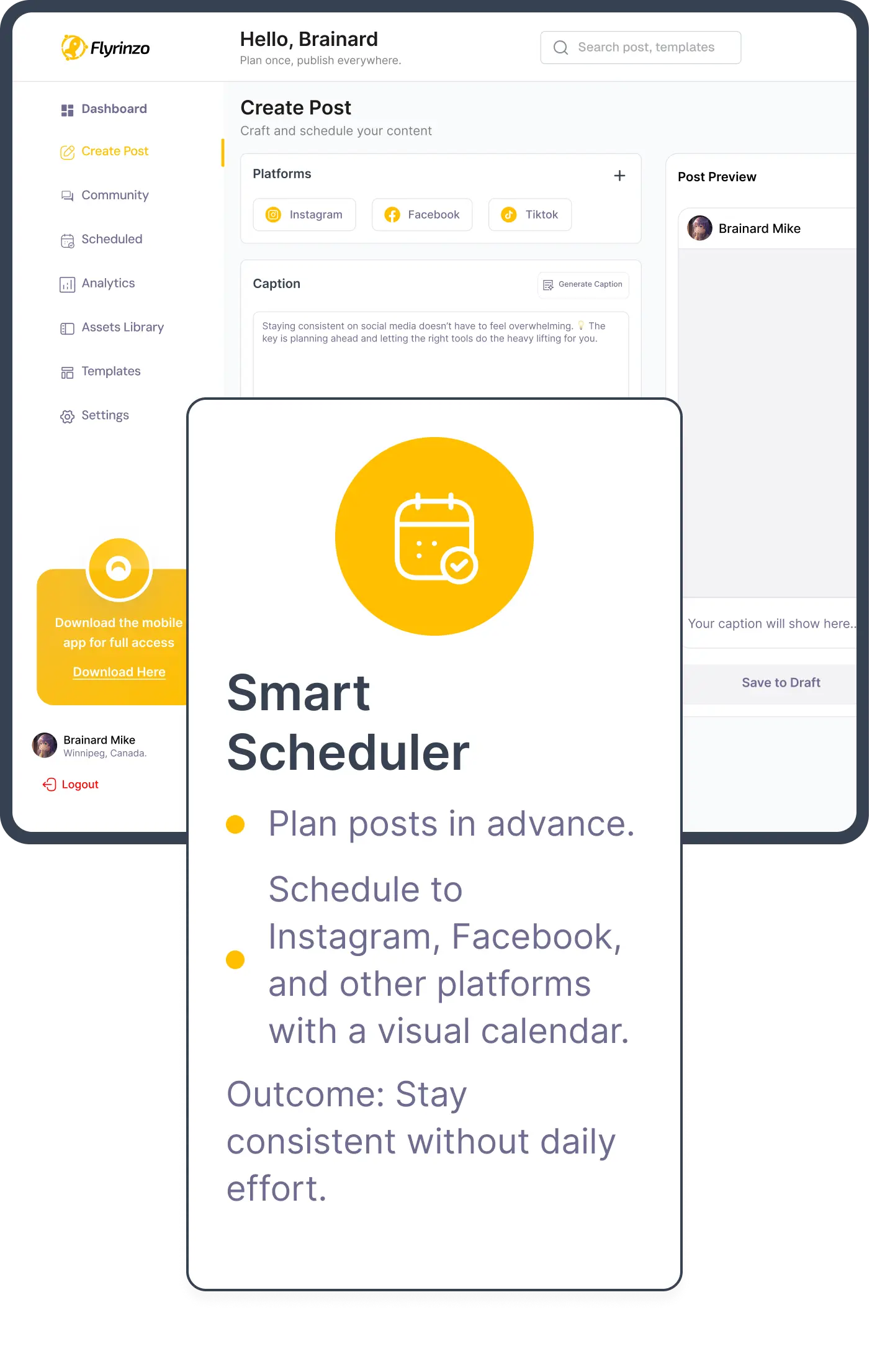 Smart Scheduler — plan and schedule posts in advance