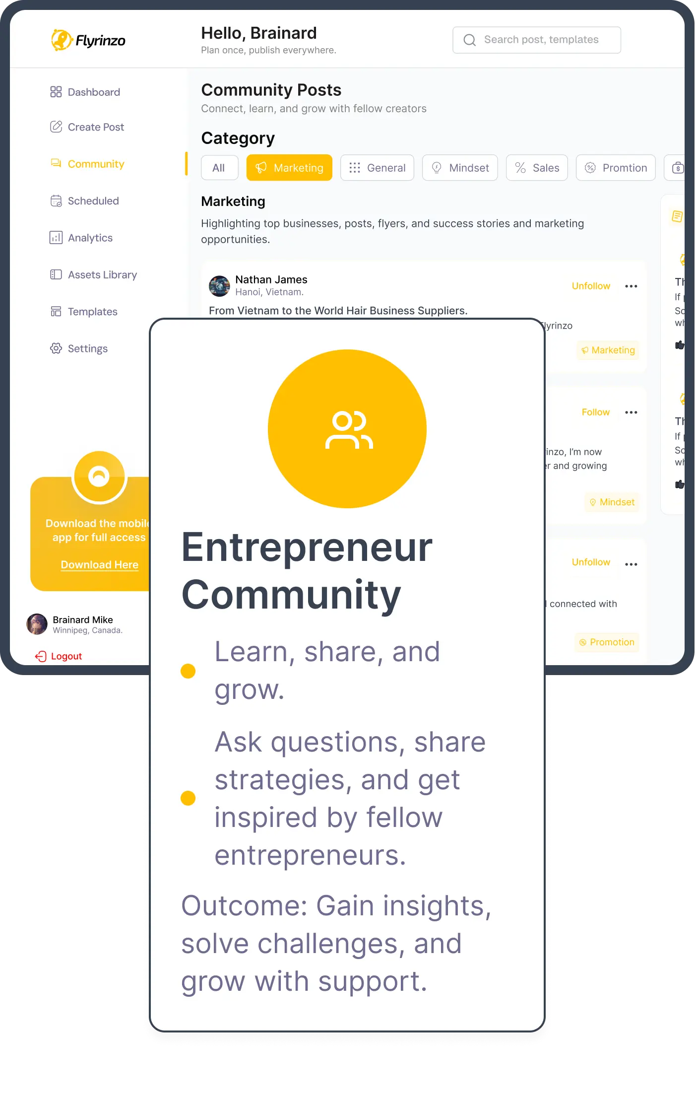 Entrepreneur Community — learn, share, and grow with fellow creators